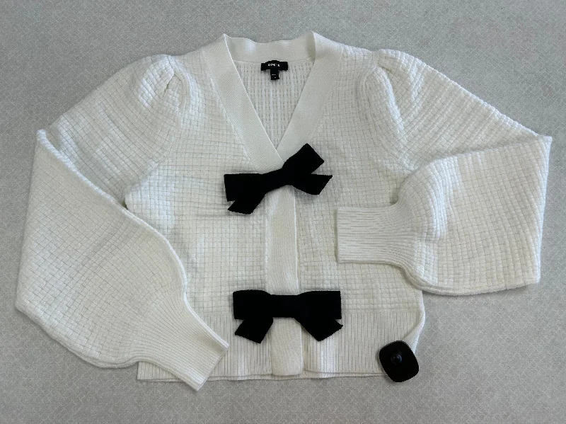 Sweater By Express In White Black, Size: S