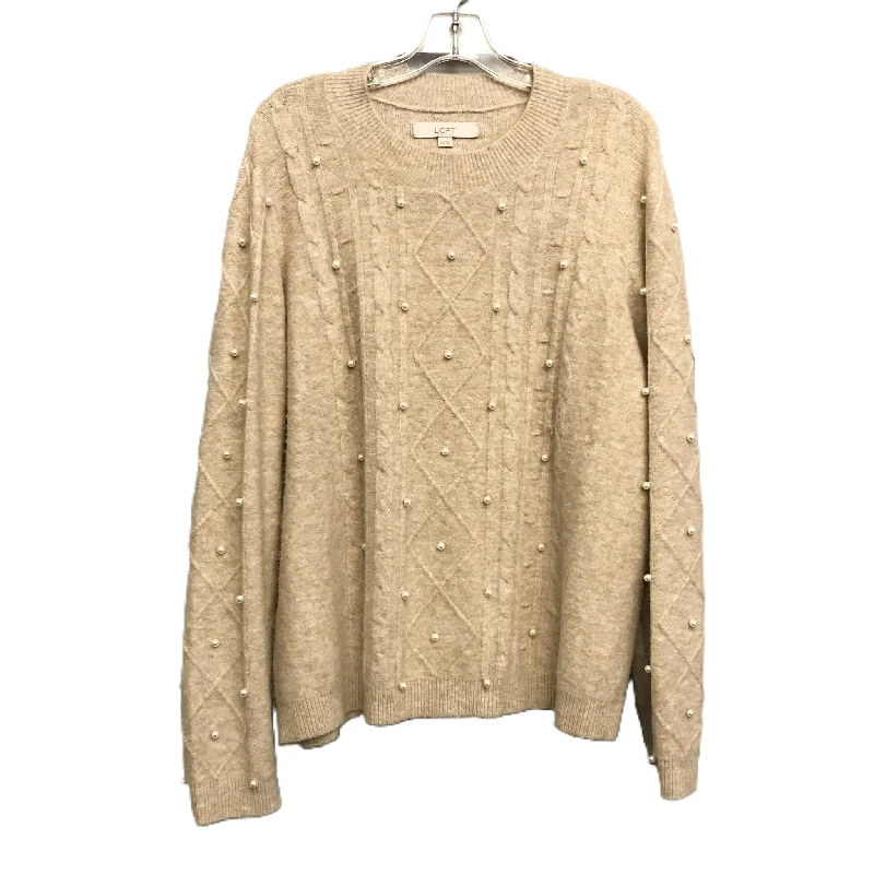 Sweater By Loft In Beige, Size: 1x