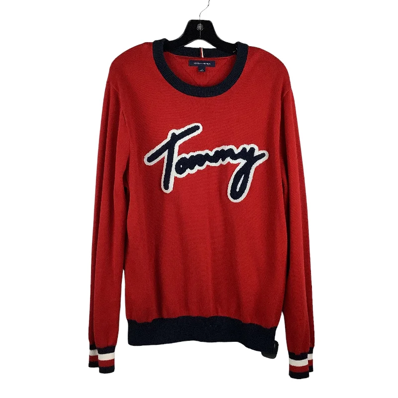 Sweater By Tommy Hilfiger In Red, Size: L