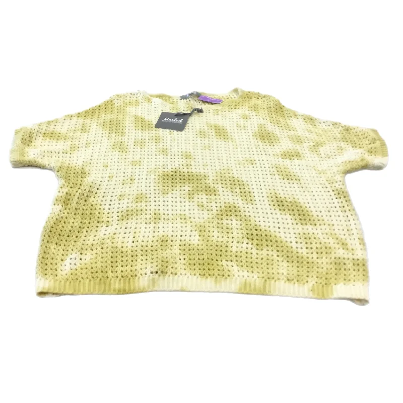 Sweater Short Sleeve By Marled In Yellow, Size: L