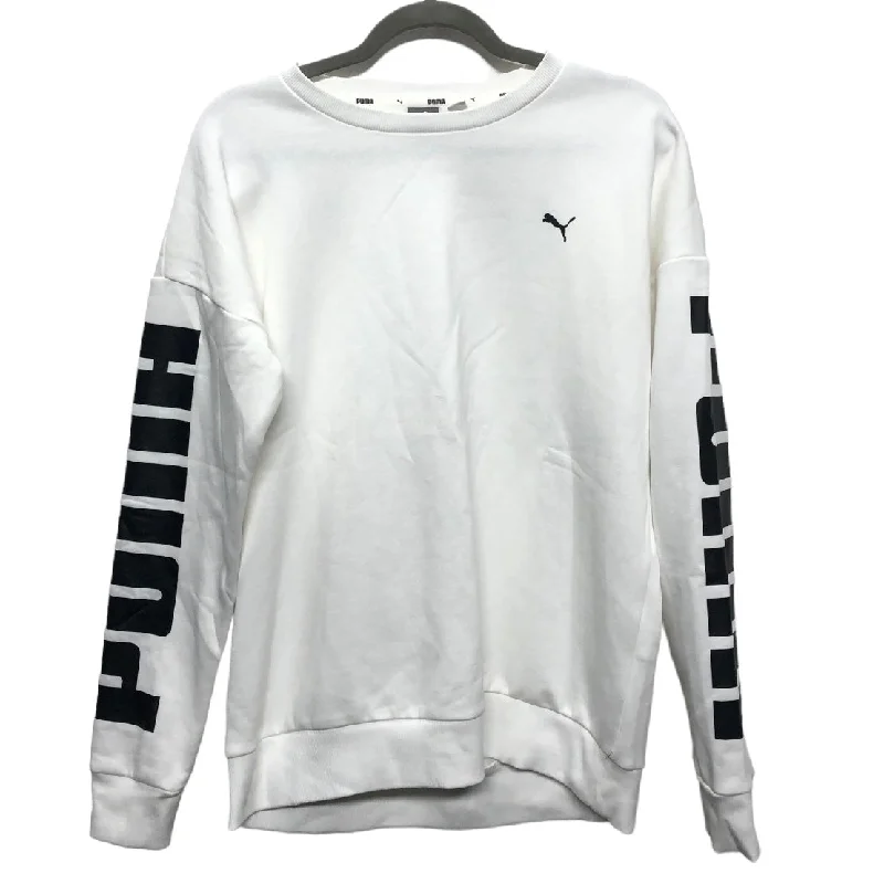 Sweatshirt Crewneck By Puma In White, Size: L