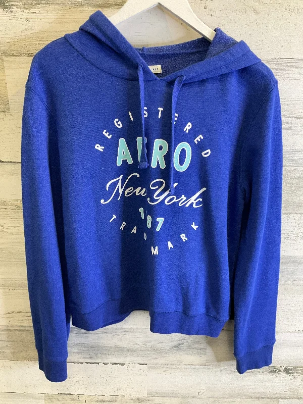 Sweatshirt Hoodie By Aeropostale In Blue, Size: Xl