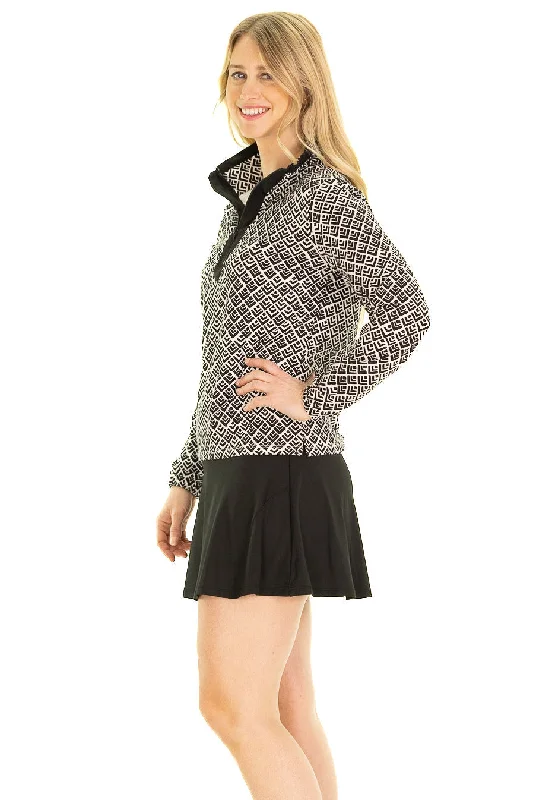 The Active Tory Pullover in Black Diamond