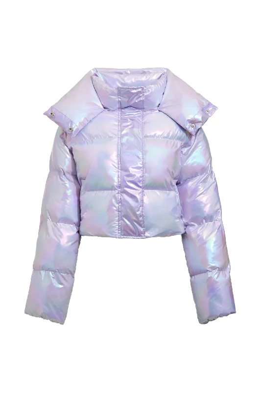 Fractals Puffer Jacket | Frosted Lilac