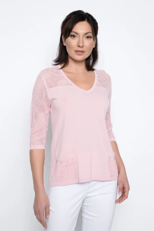 V-Neck Top with Pockets