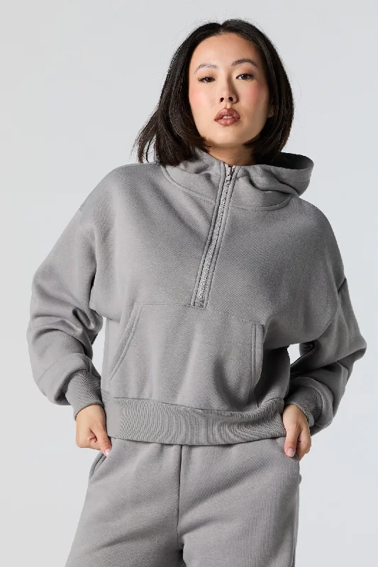 Fleece Half Zip Hoodie