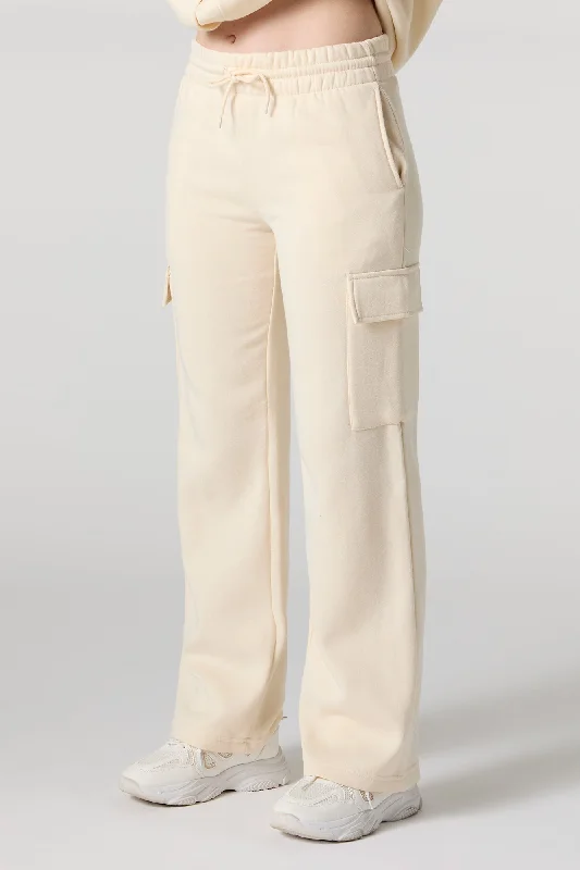 Fleece Straight Leg Cargo Pant