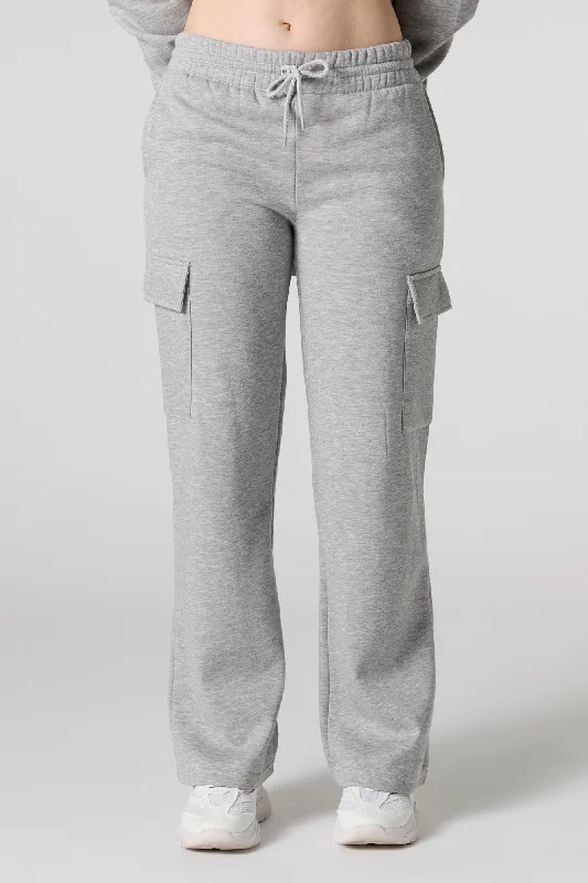 Fleece Straight Leg Cargo Pant