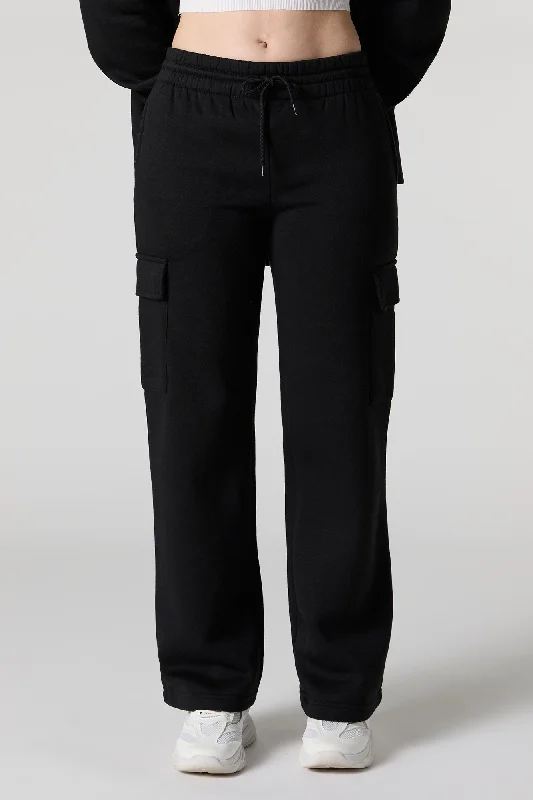 Fleece Straight Leg Cargo Pant