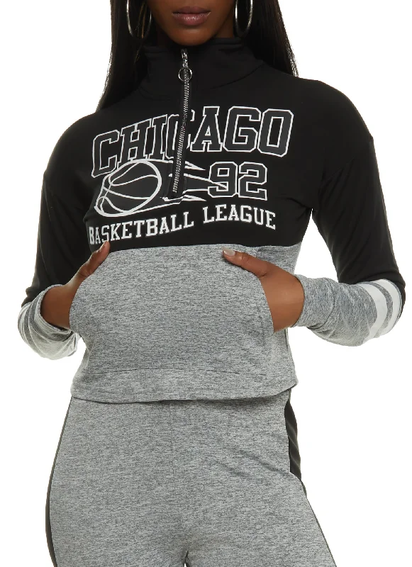 Chicago 92 Graphic Half Zip Sweatshirt