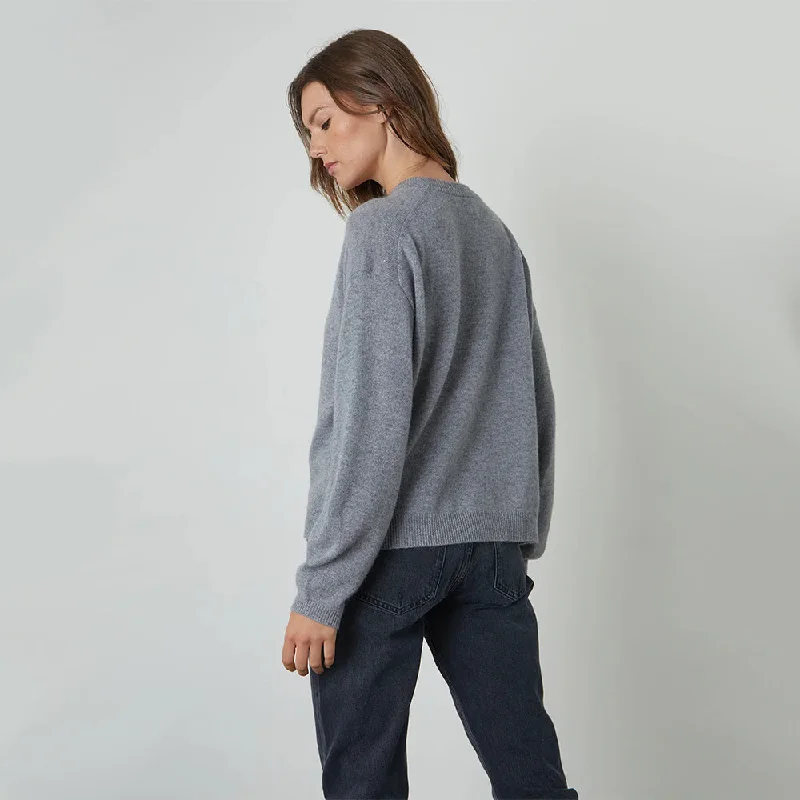 Brynne Cashmere Classics Top (Heather Grey)