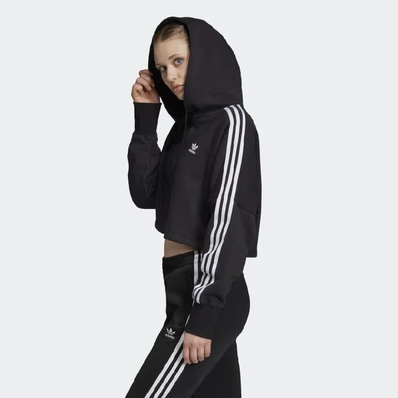 Cropped Hoodie (Black + White)