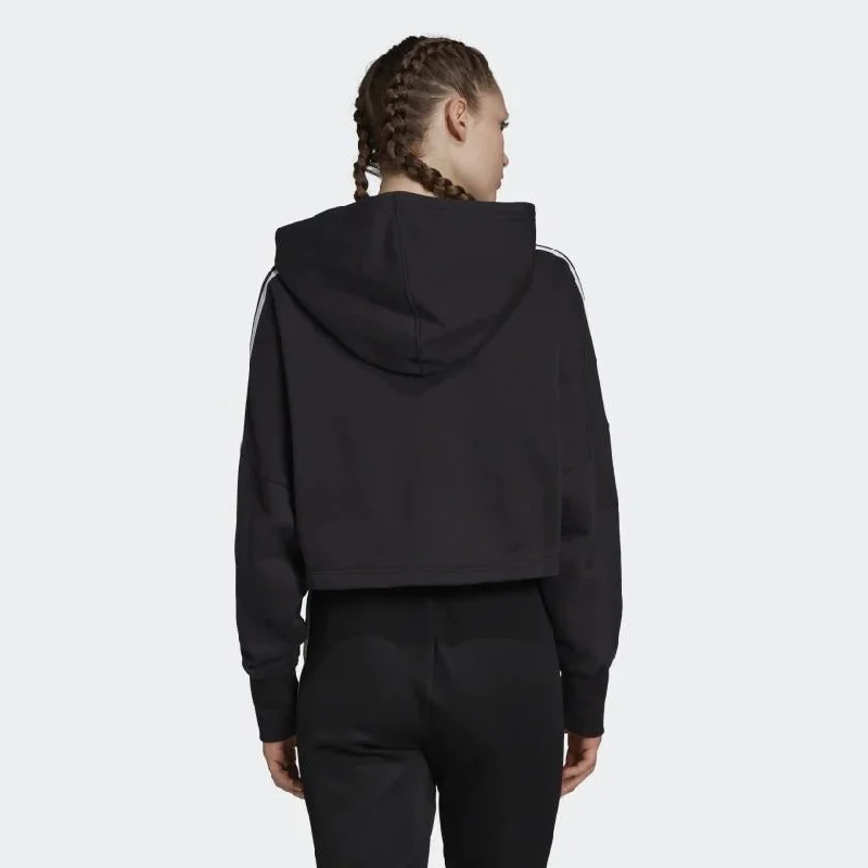 Cropped Hoodie (Black + White)