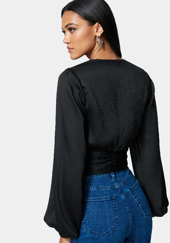 Deep V Front Button Top