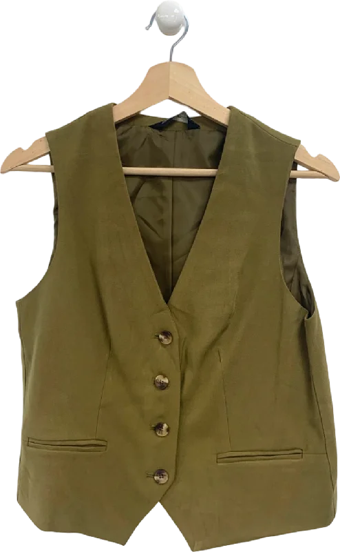 F&F Olive Green Tailored Waistcoat UK 10