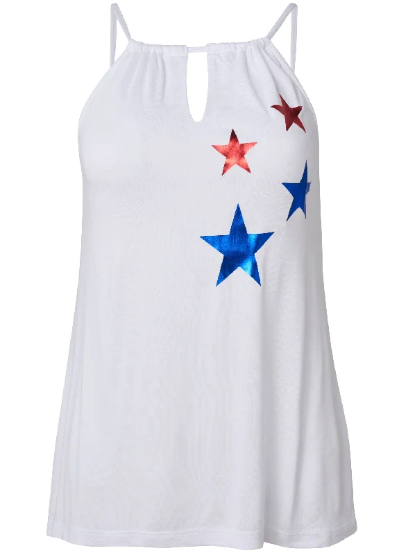 Americana star top - White