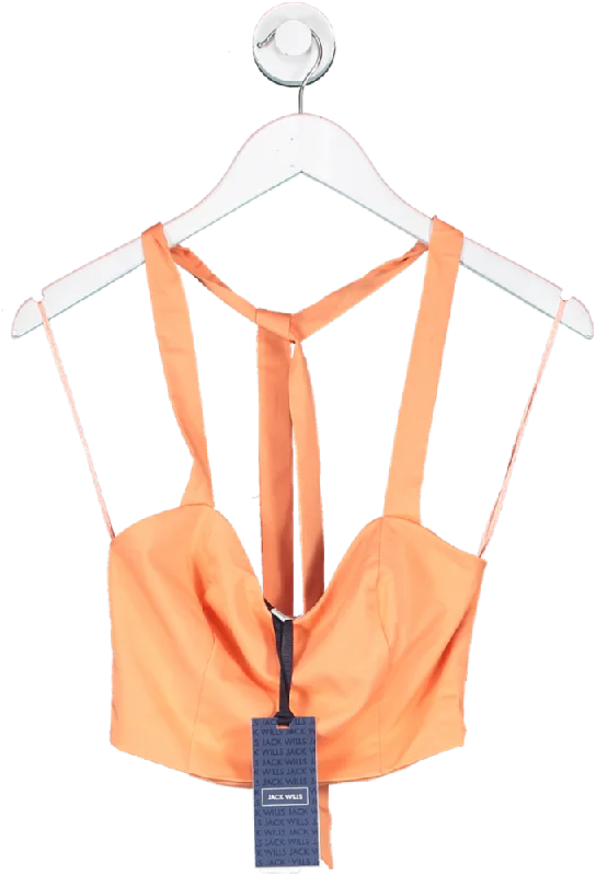 Jack wills Orange Halter Top UK XS