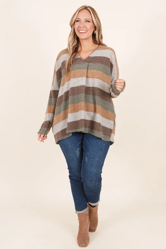 Live Your Life Girl Sweater, Olive