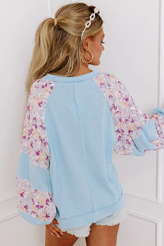 Norma Floral Balloon Sleeve Sweatshirt | S-XL