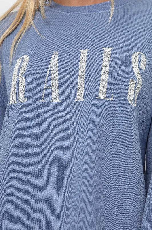 RAILS SIGNATURE SWEATSHIRT - WASHED INDIGO RAILS