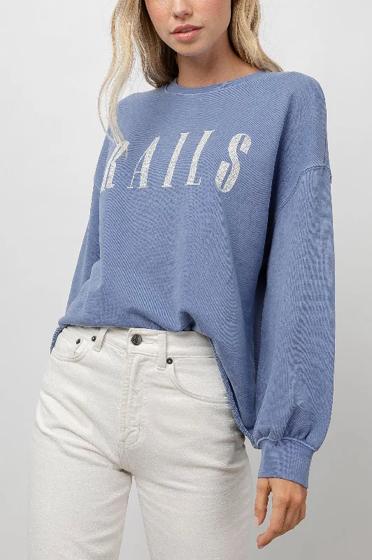 RAILS SIGNATURE SWEATSHIRT - WASHED INDIGO RAILS