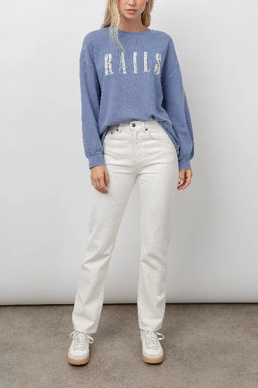 RAILS SIGNATURE SWEATSHIRT - WASHED INDIGO RAILS