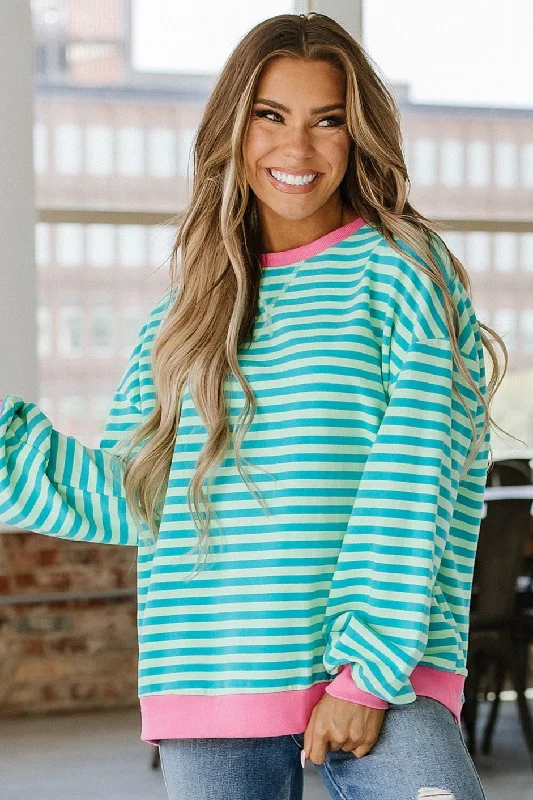 Rhonda Striped Oversized Pullover