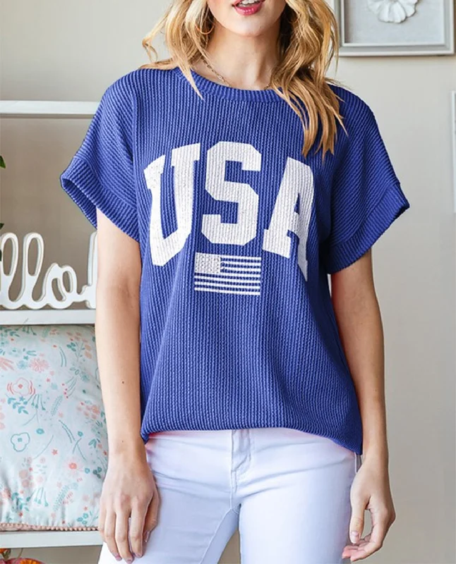 USA Dolman Urban Ribbed Top