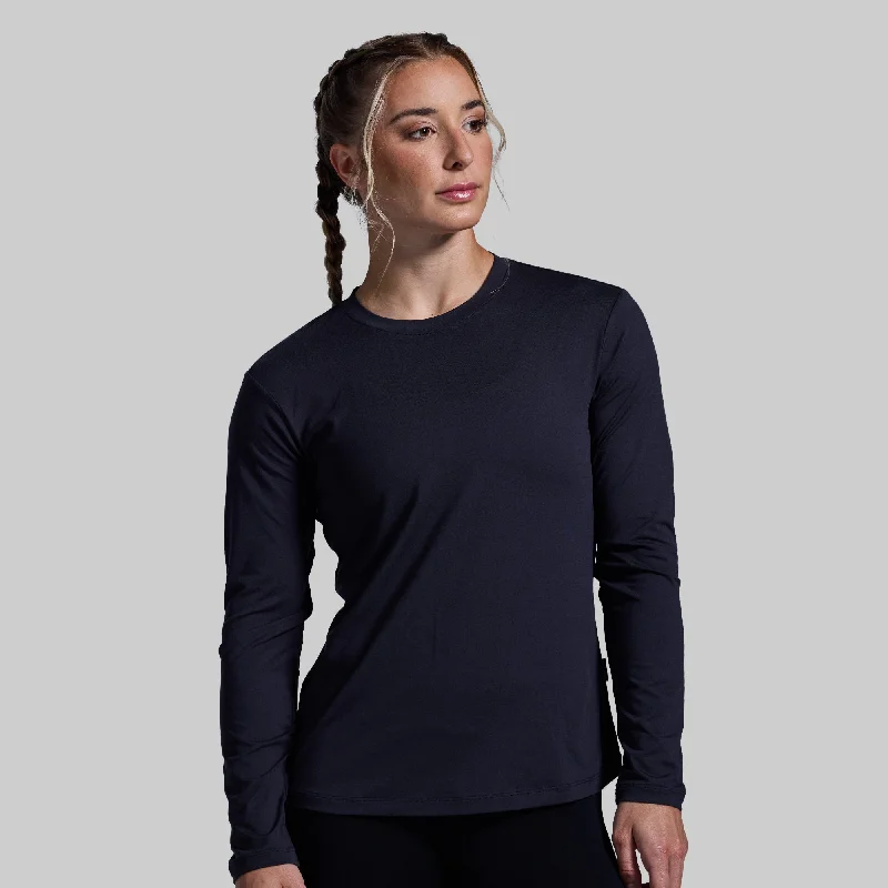 Women's BP Premium Basic Long Sleeve Crew (Black)