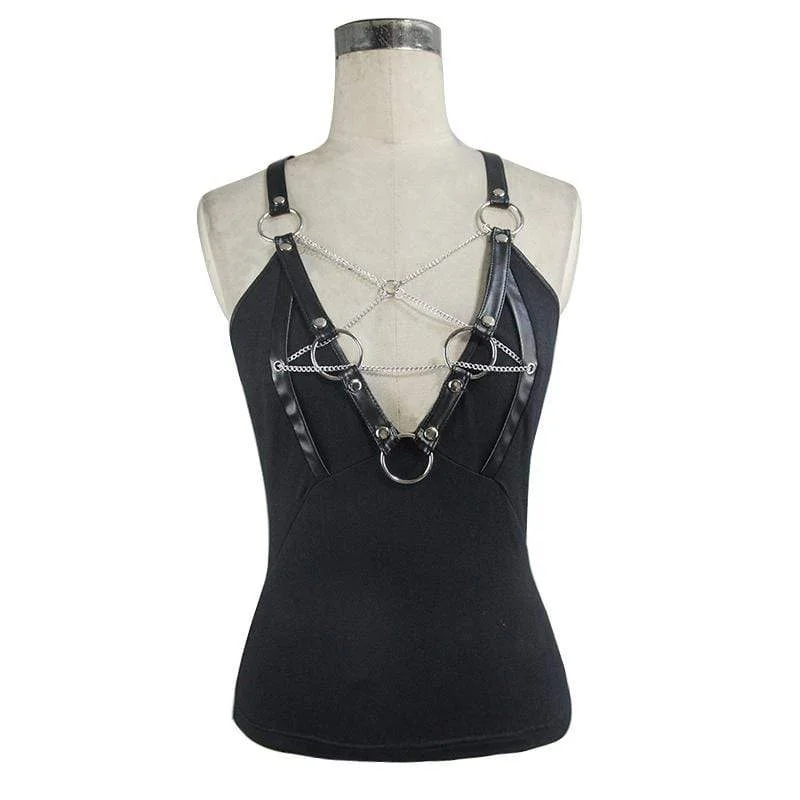 Women's Short Strappy Punk Top