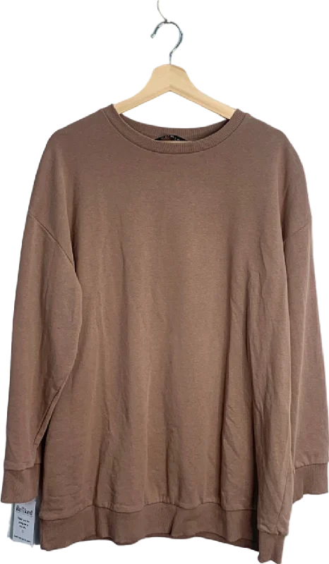 Yours Clothing Brown Long Sleeve Top UK 20