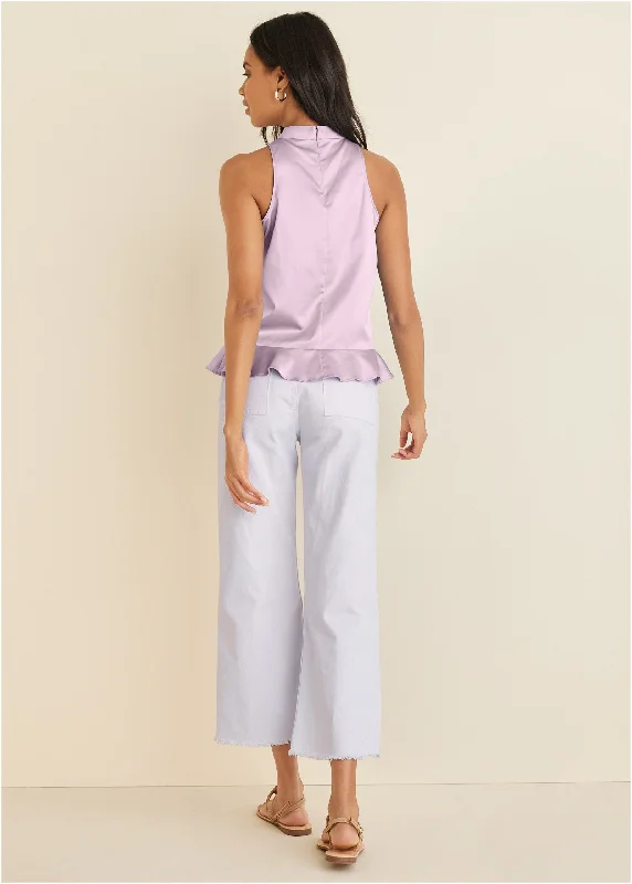 Peplum top - Lilac